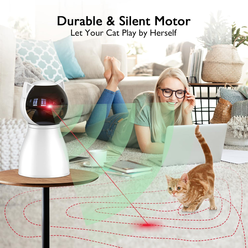 Valonii Cat Laser Toy silent motor provides quiet play without disturbances.