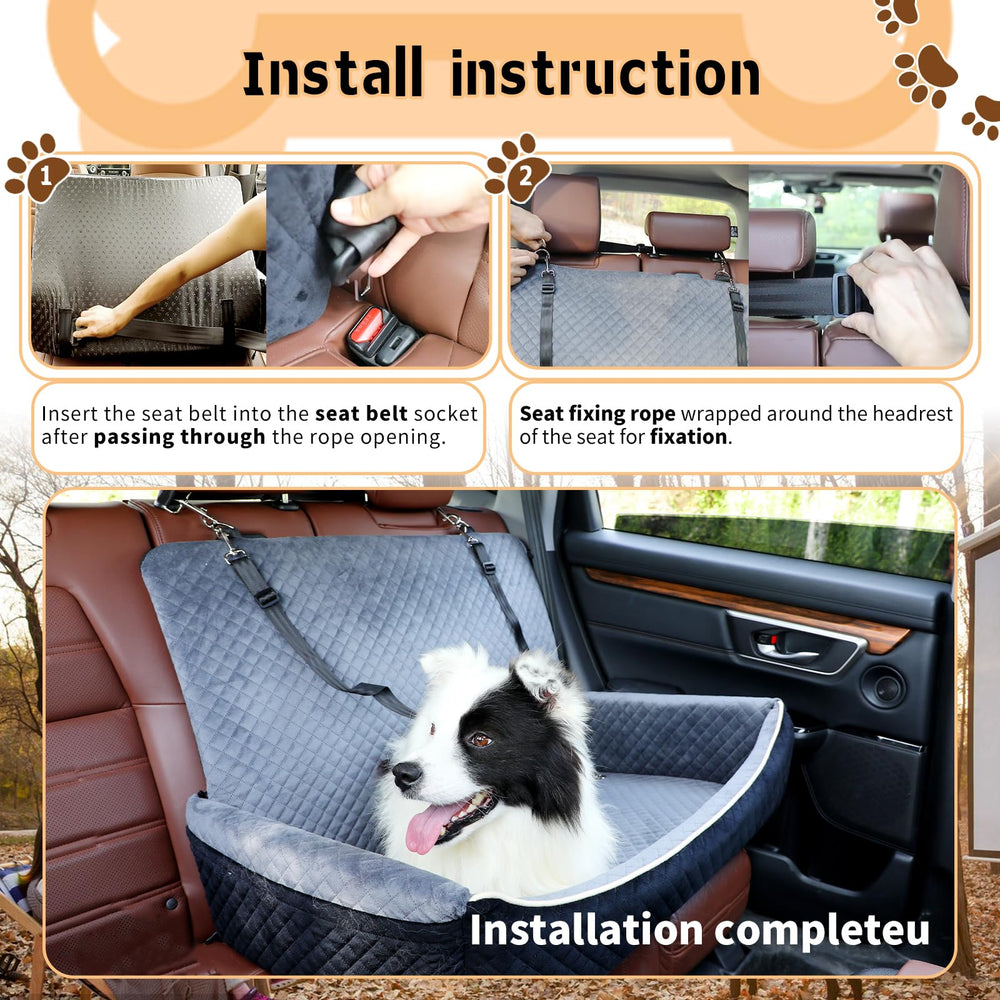 Vamtnner dog car seat removable washable cover enables quick cleaning