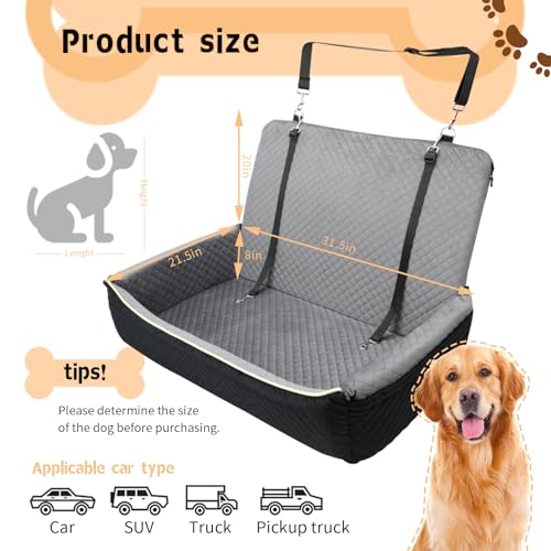Vamtnner dog car seat safety buckle and strap securing the bed in a vehicle