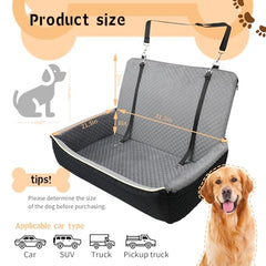 Vamtnner dog car seat safety buckle and strap securing the bed in a vehicle