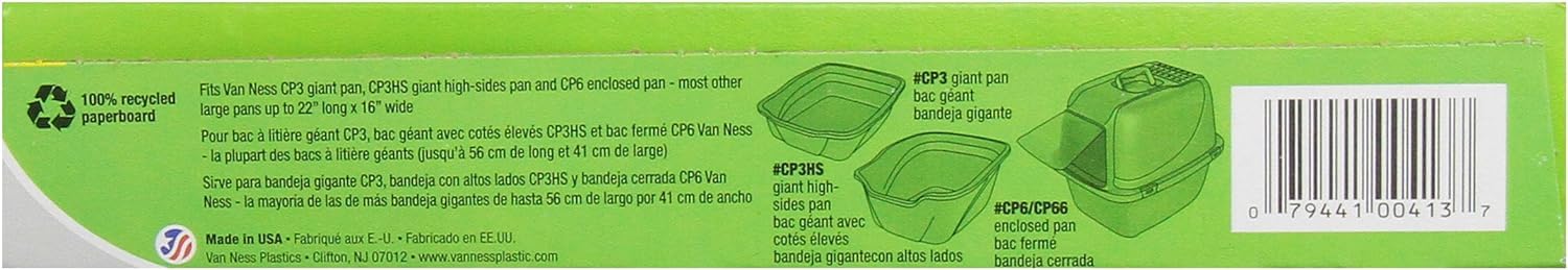 Van Ness giant cat pan liner unscented design keeps litter area neutral and fragrance-free.