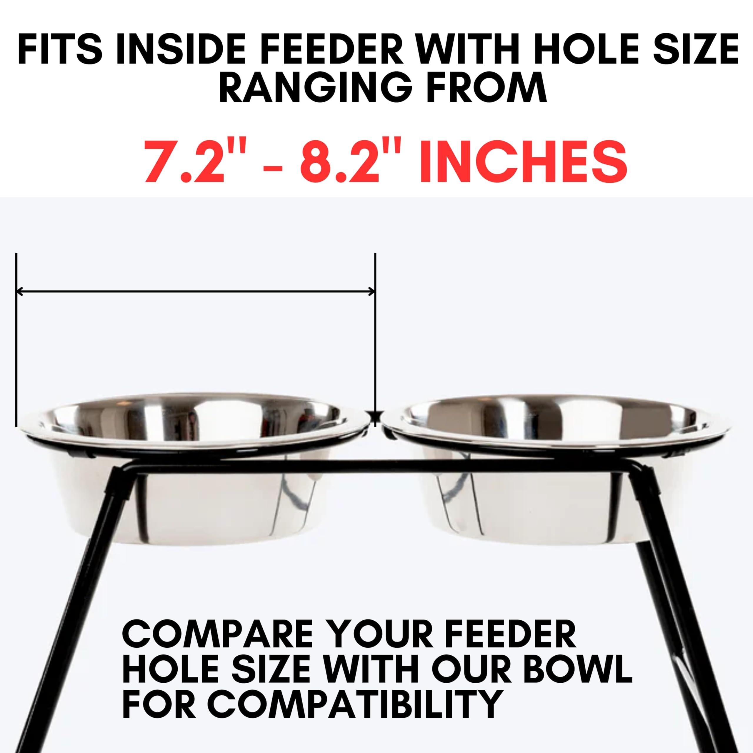 Vanacara wide-opening dog bowl holds food easily.