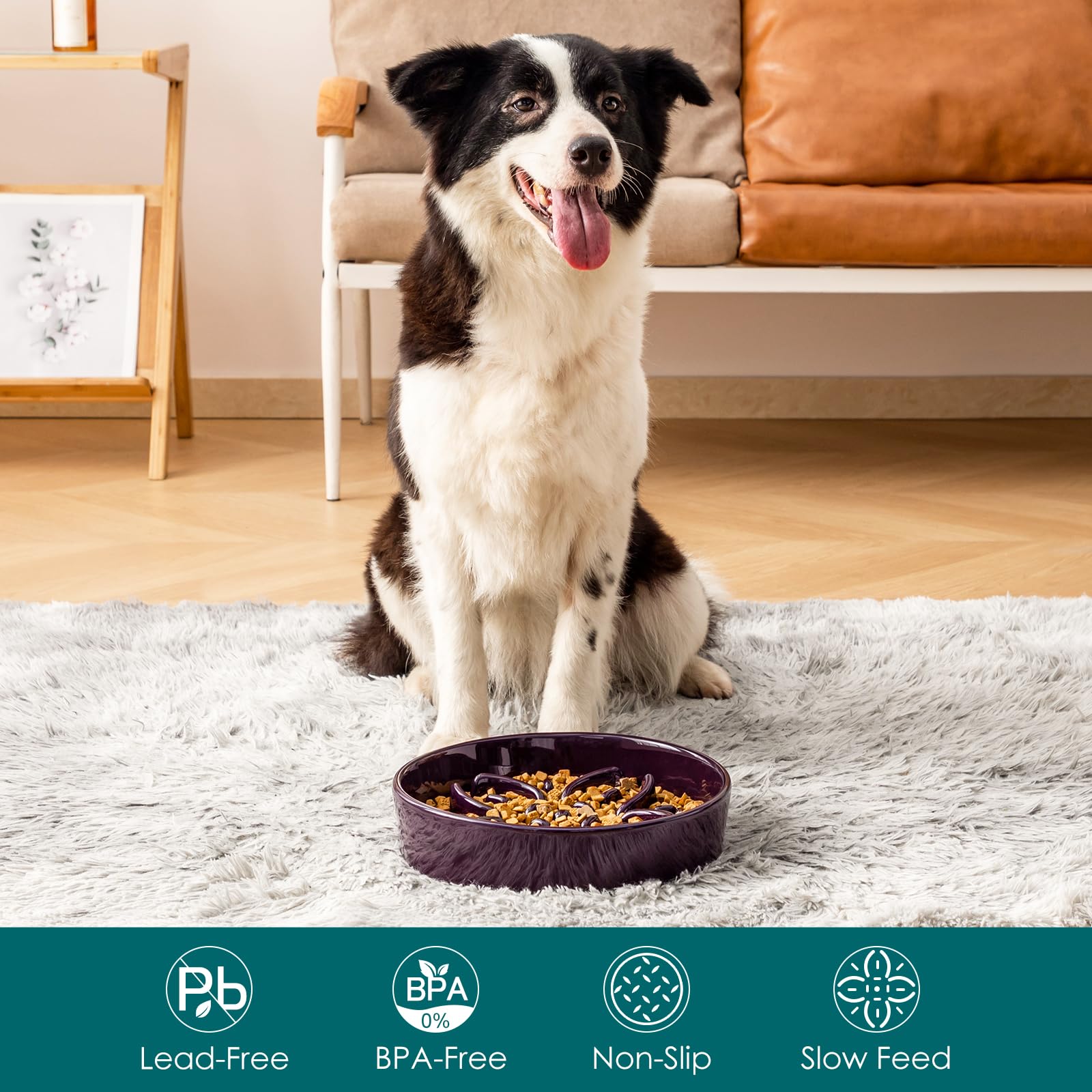 Vancasso bowl with anti-slip base prevents spills during meals.
