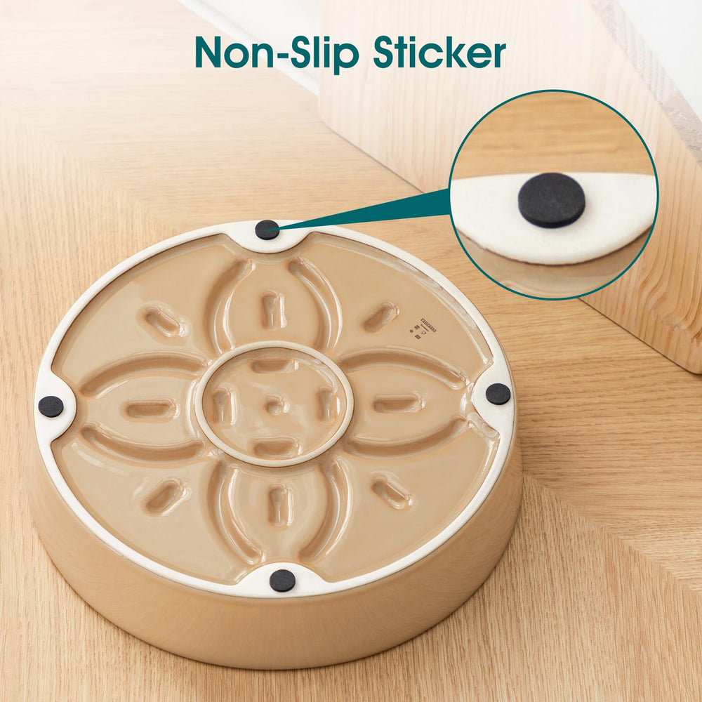 Vancasso brown ceramic finish stays glossy and easy to clean