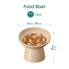 Vancasso slow feeder bowl interior with raised fish aids slower eating.