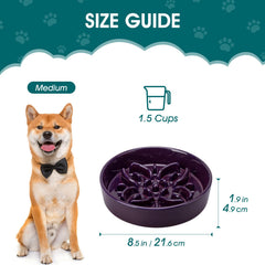 Vancasso purple side view shows floral maze design that encourages mindful eating