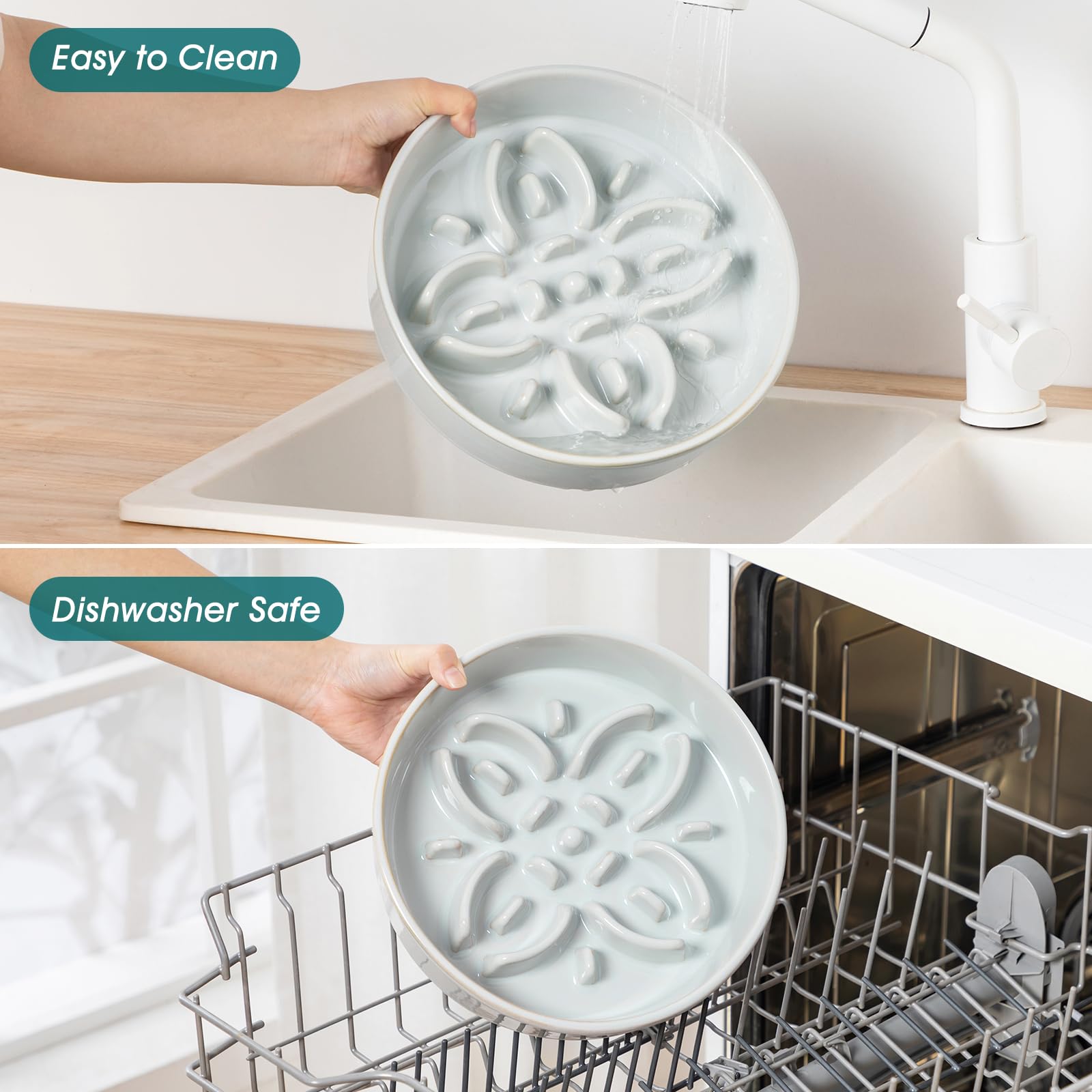 Vancasso easy-clean ceramic bowl with glossy finish