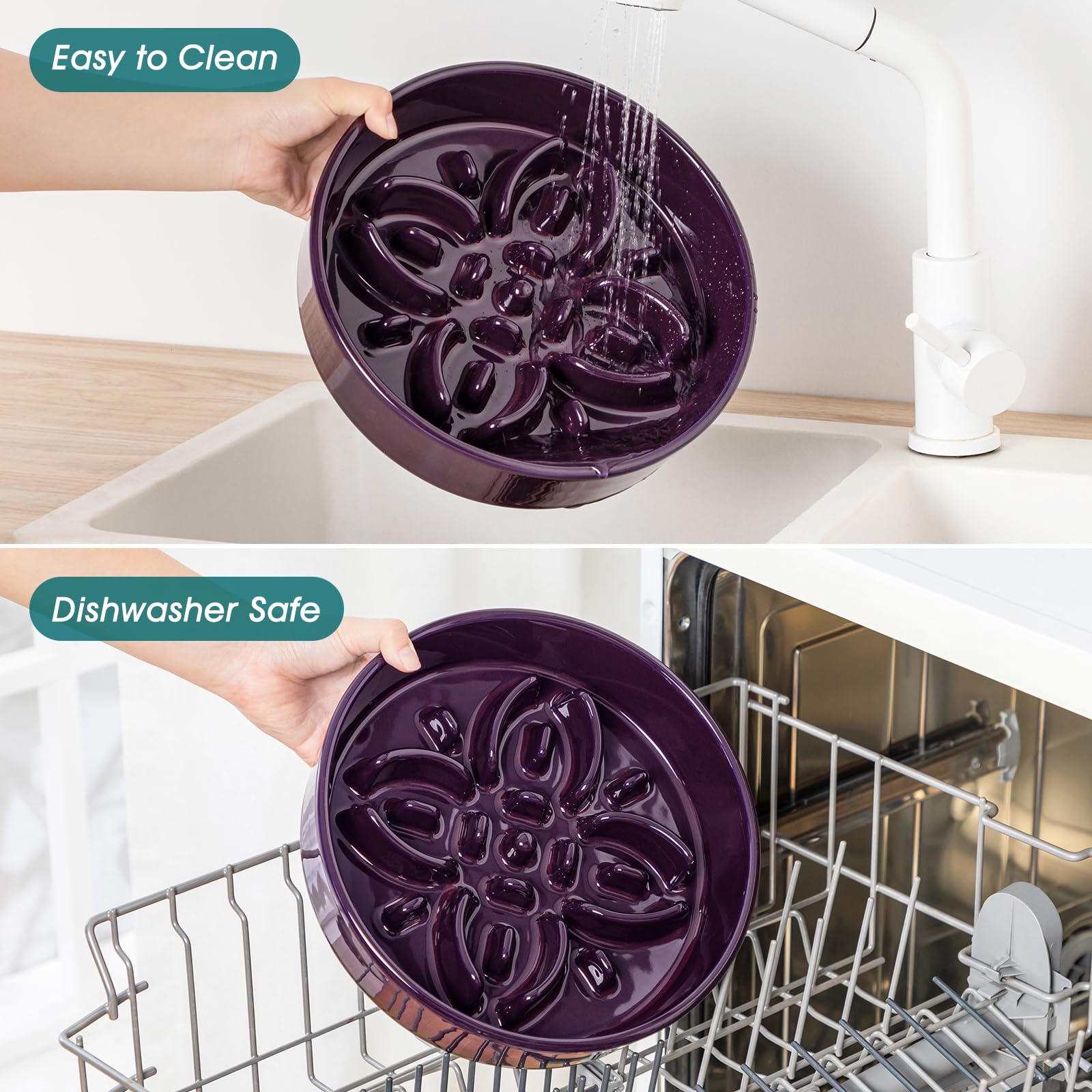 Vancasso easy-clean ceramic material stays glossy after daily use.