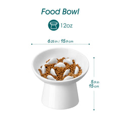 Vancasso elevated cat bowl 6.25 inch height promotes comfortable posture during meals