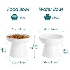 Vancasso elevated cat bowls 2-pack height-51-inch illustrates comfortable feeding posture