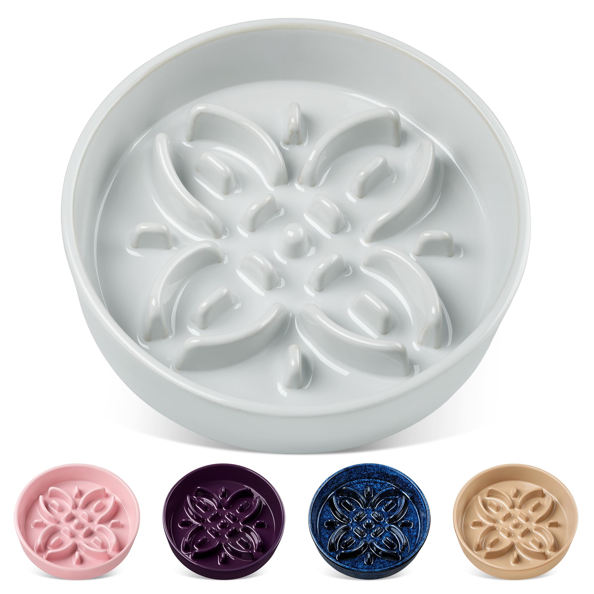 Vancasso floral maze bowl closeup showing intricate pattern for slower meals during dinner