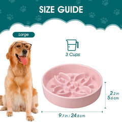 Vancasso floral maze pattern dog bowl emphasizes decorative design and slower eating