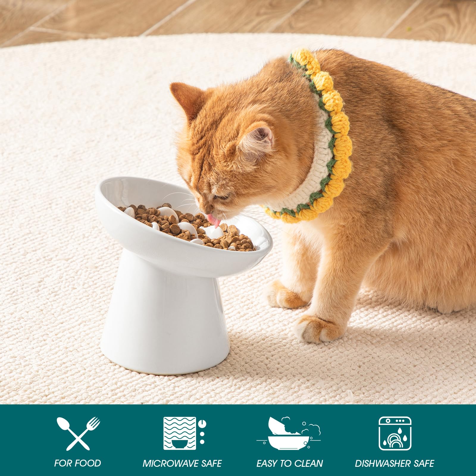 Vancasso inside-raised-feeder feature helps slow meals while pets snack