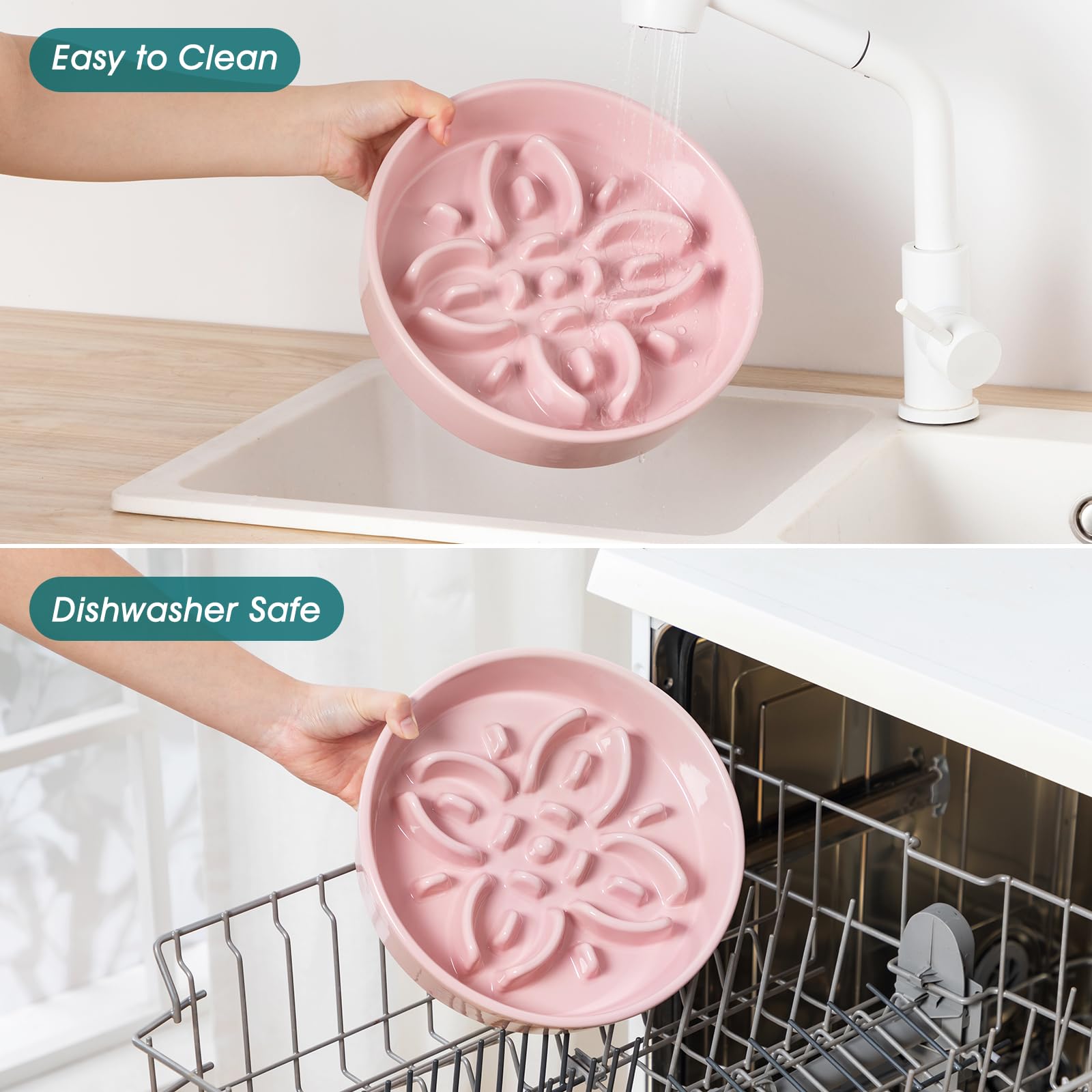 Vancasso large breed dog feeding dish offers 3-cup capacity for moderate portions
