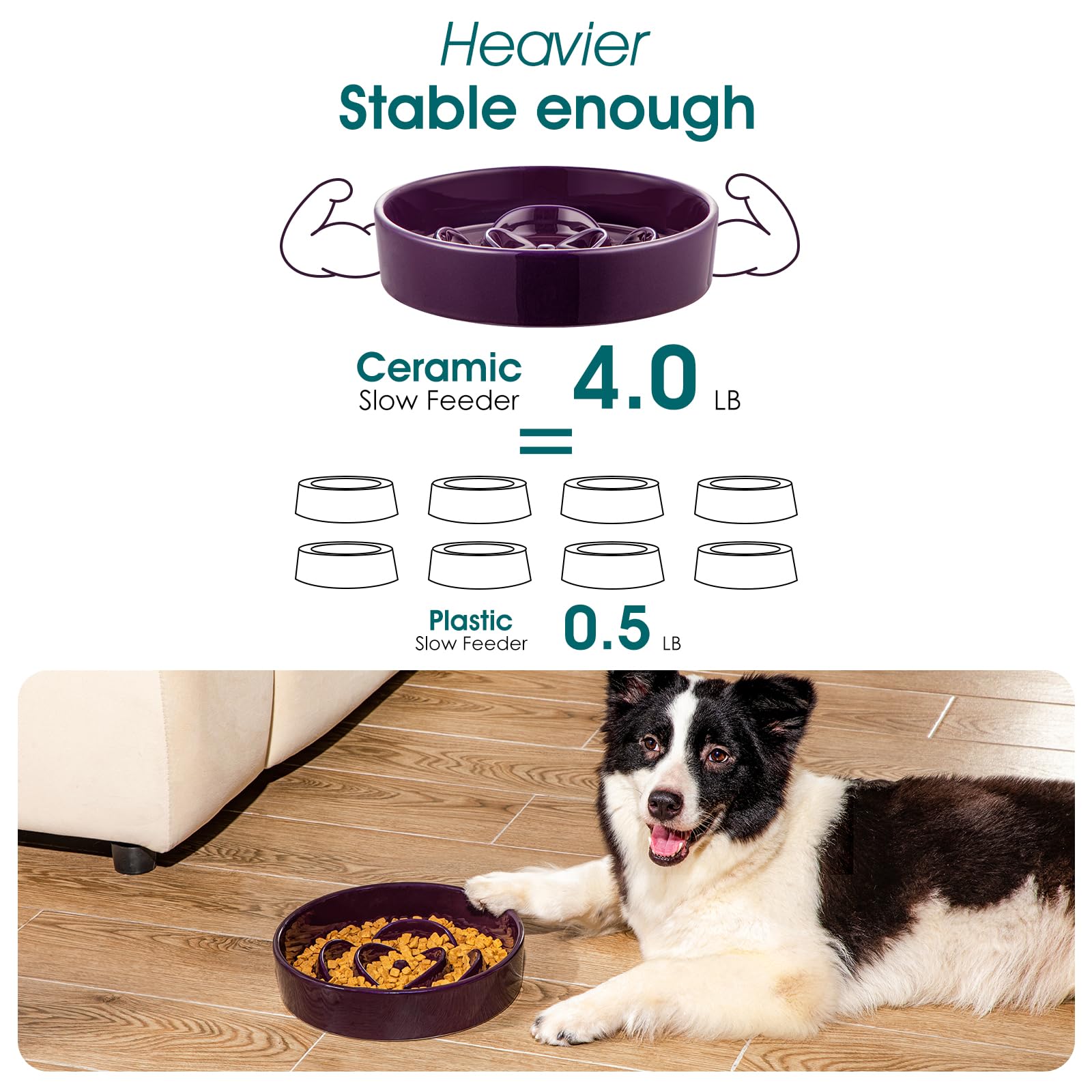 Vancasso chew-proof ceramic resists cracking and plastic concerns.