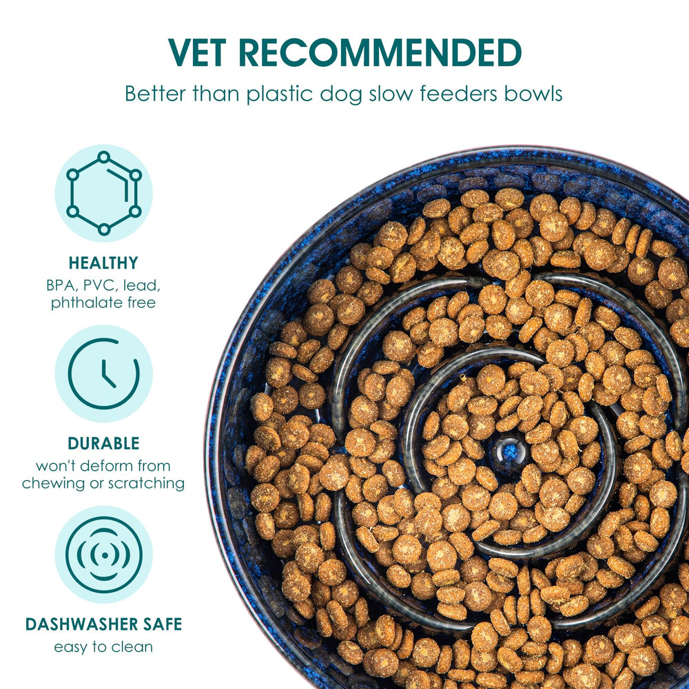 Vancasso slow feeder bowl 8.5 inch diameter suited for medium breeds