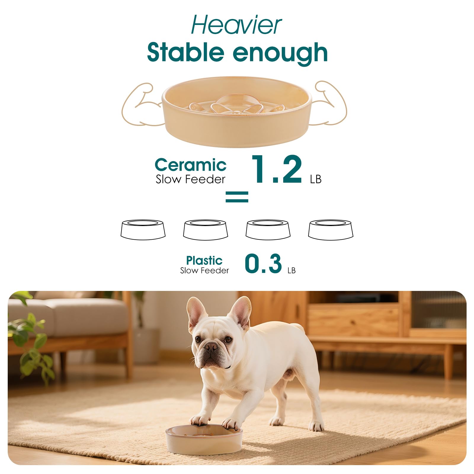 vancasso slow feeder bowl compact size fits small pets