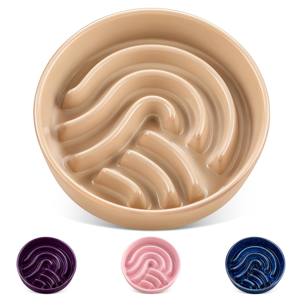Vancasso slow-feeder bowl maze design may encourage mindful eating and slower meals.