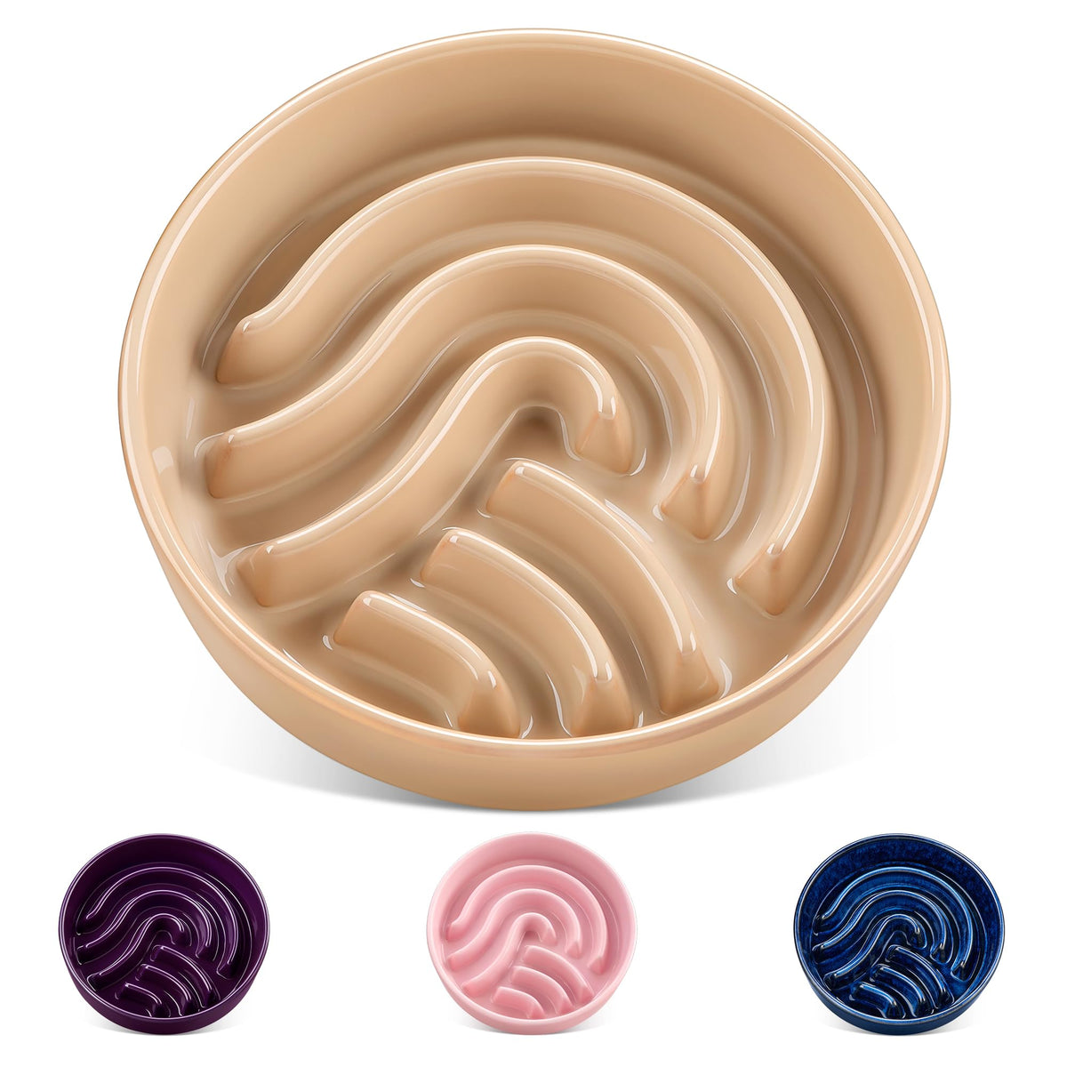 Vancasso slow-feeder bowl maze design may encourage mindful eating and slower meals.