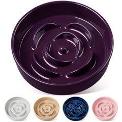 Vancasso slow-feeder bowl 3 cups slows eating for large breeds.