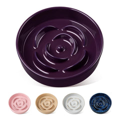 Vancasso slow feeder dog bowl front view highlights compact size for small pets and portion control.