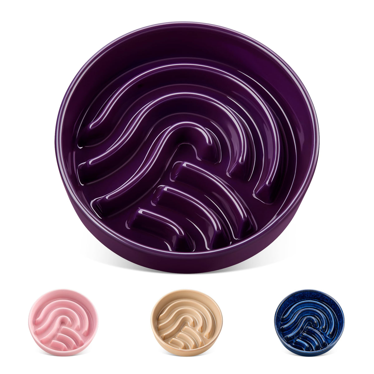 Vancasso slow-feeder dog bowl maze design promotes mindful eating.