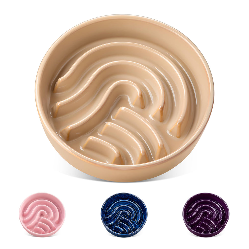 Vancasso slow feeder dog bowl with maze design slowing meals for healthier digestion