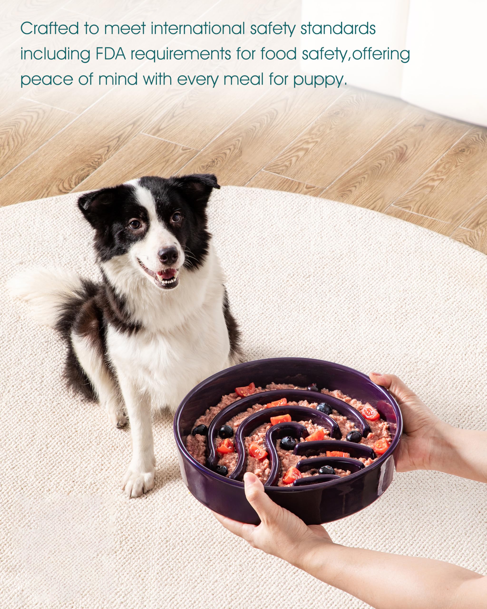 Vancasso non-slip pads keep the bowl steady on slick floors