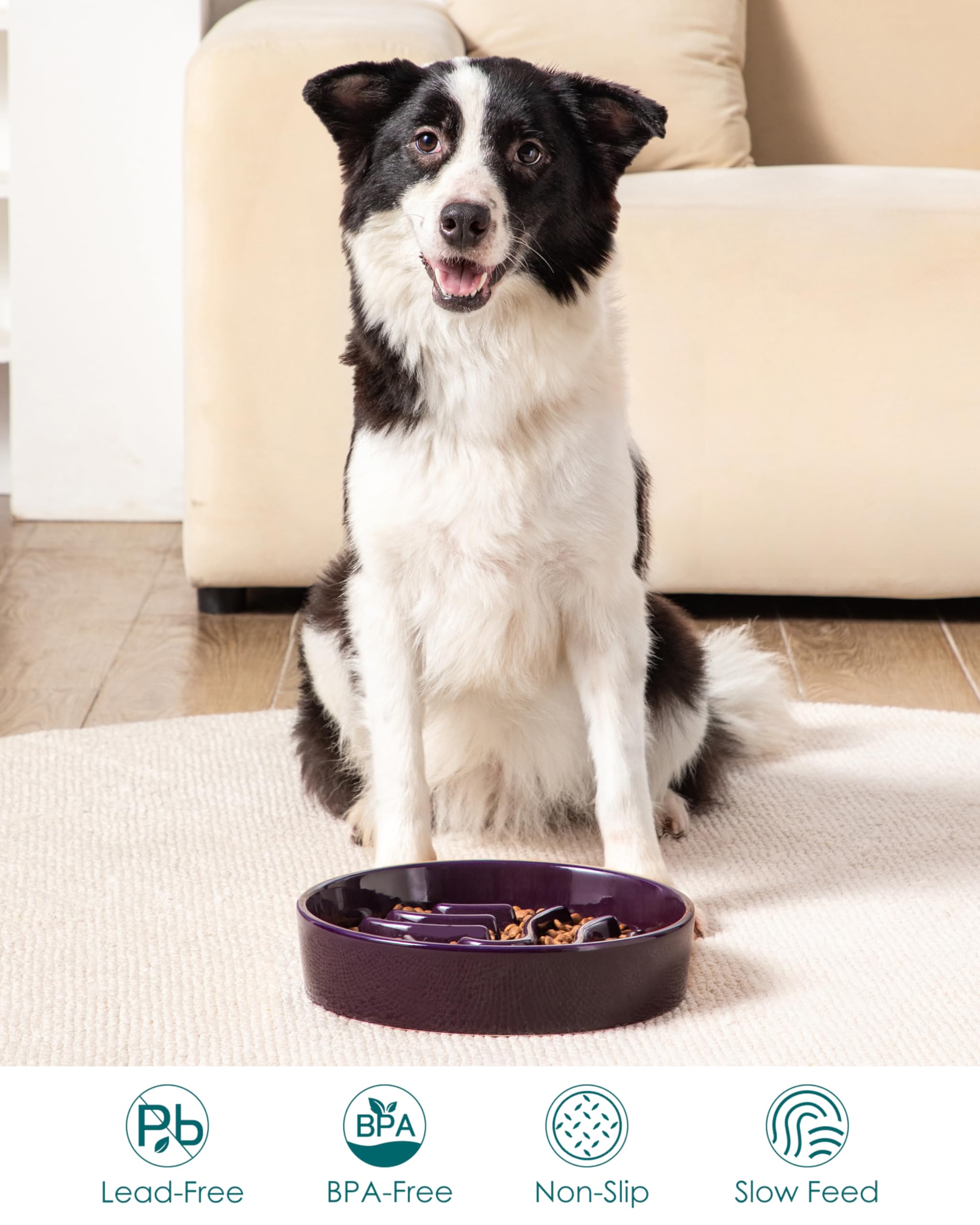 Vancasso weighted base reduces tip-overs during enthusiastic meals