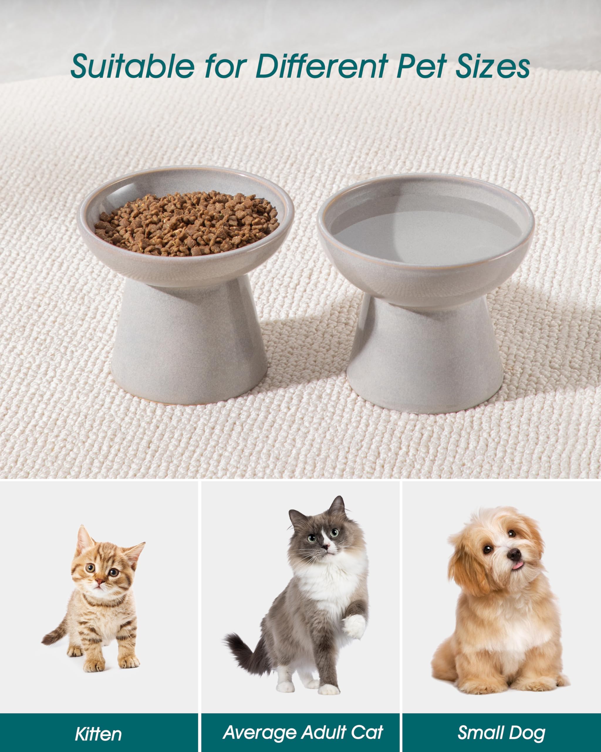 Vancasso sturdy 4.29 lb base prevents spills during meals.