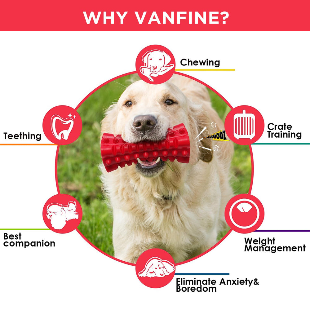 VANFINE durable rubber construction supporting powerful chewers