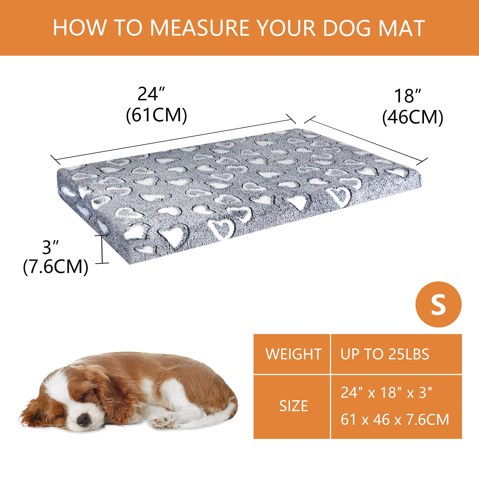 VANKEAN reversible dog bed mat gray canvas side keeps cool, breathable crate comfort.