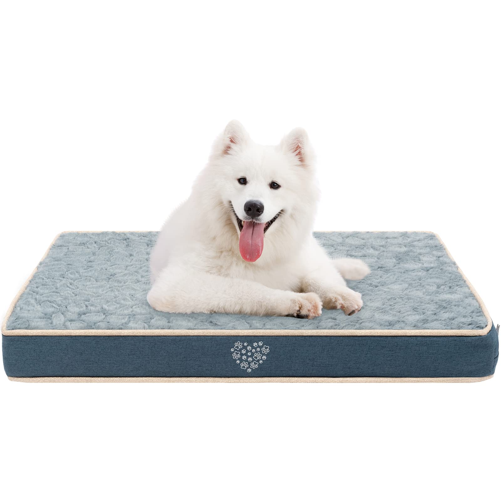 VANKEAN waterproof dog pad bed navy medium; protective surface for all-season comfort.