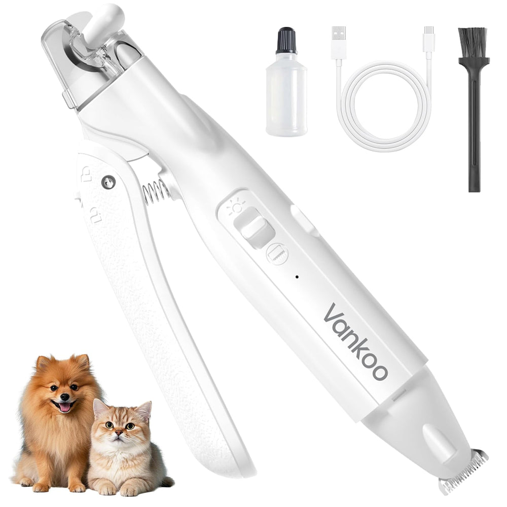 Vankoo 2in1 nail clippers with LED lights for precise nail care