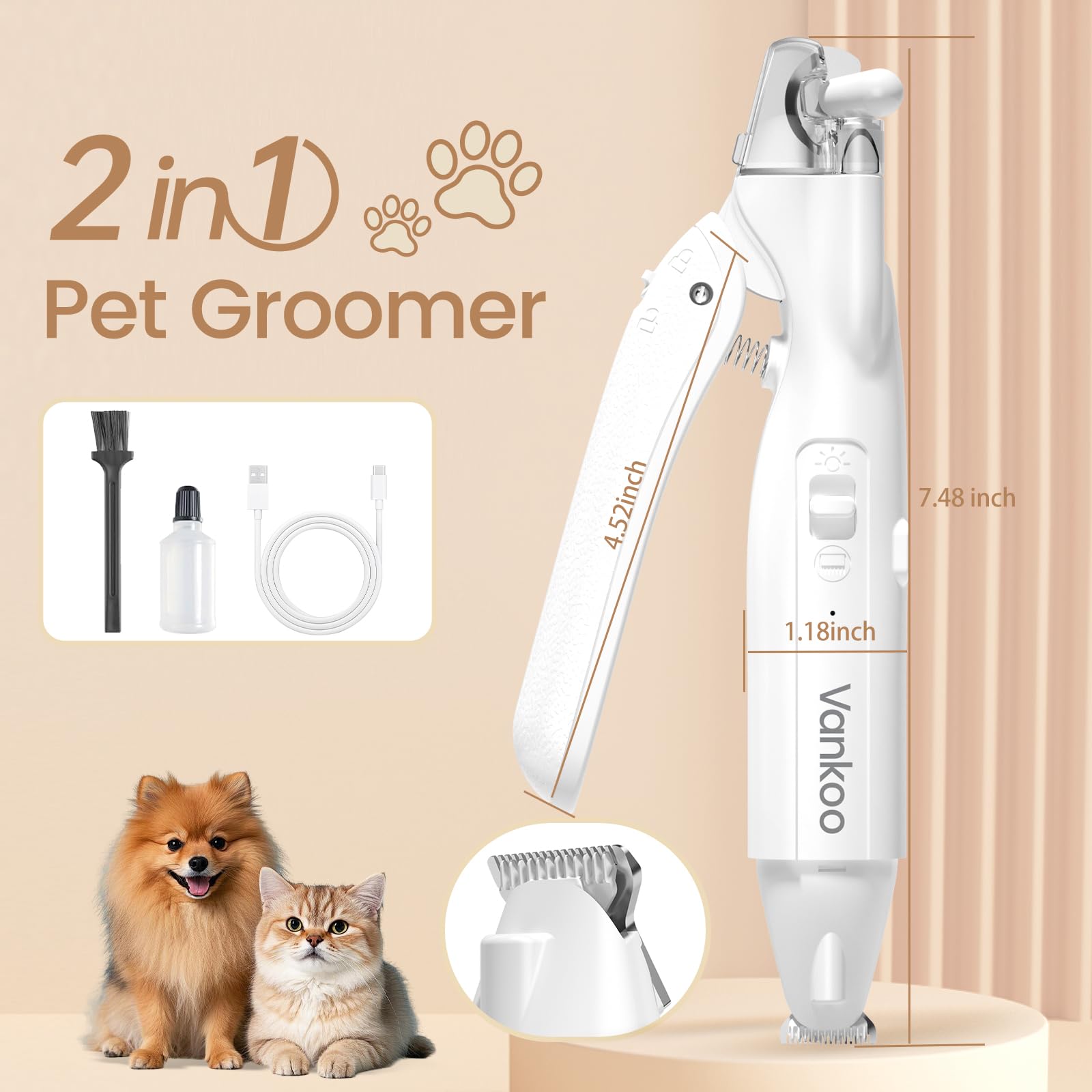 Vankoo compact dimensions fit small pets under 20 kg