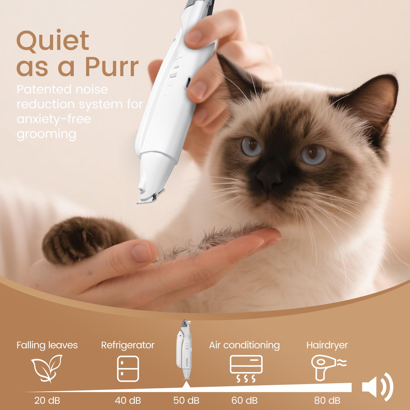 Vankoo LED quick detection highlighting nail quicks and fur