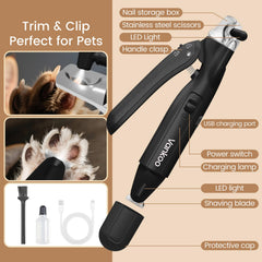 Vankoo splash guard protecting the grooming area during fur and nail work.