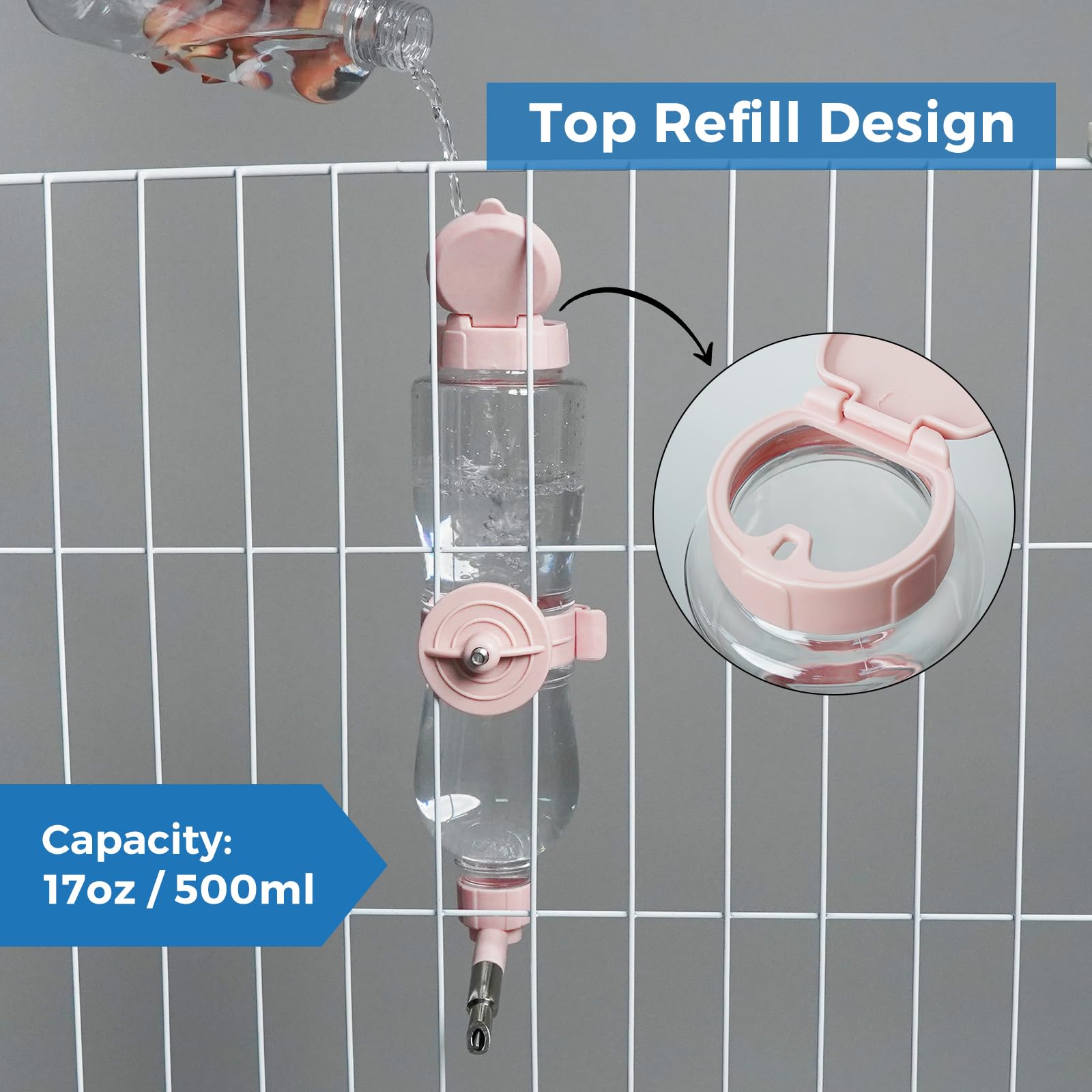Vannon detachable knob position adjustment helps nozzle orientation inside or outside cage