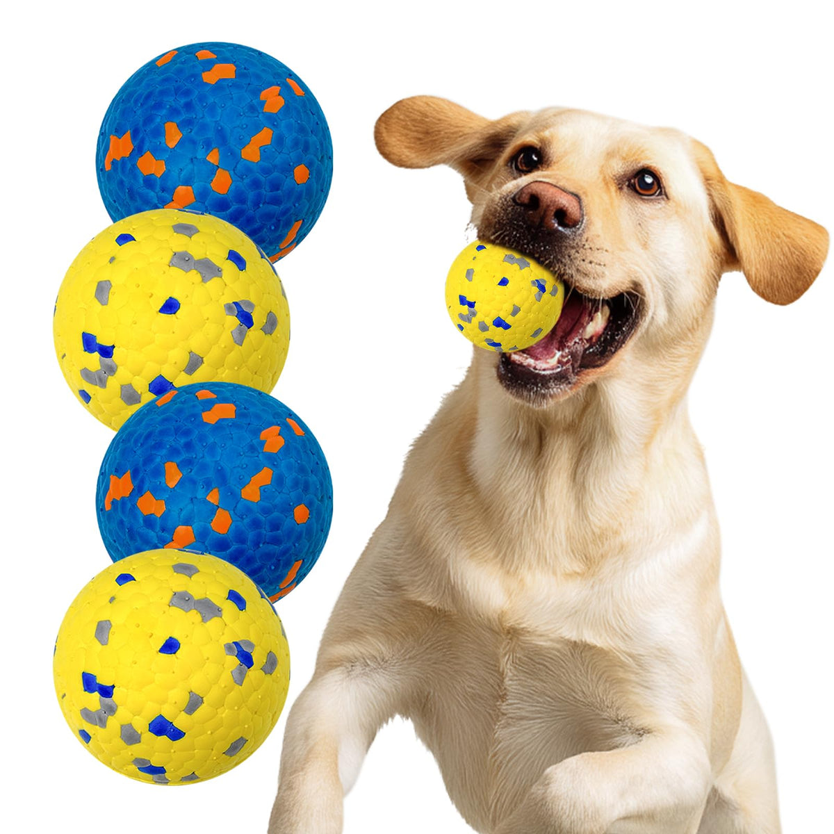 Vannon dog balls 4-pack for durable fetch and training sessions.