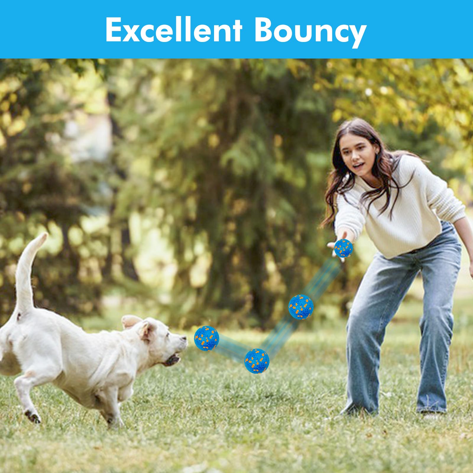 Vannon indestructible-teething dog ball shown in tough-chew scenarios.