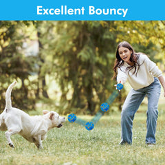 Vannon indestructible-teething dog ball shown in tough-chew scenarios.