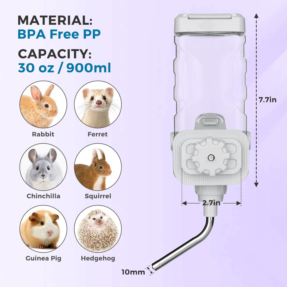 Vannon large-capacity bottle keeps pets hydrated between refills.