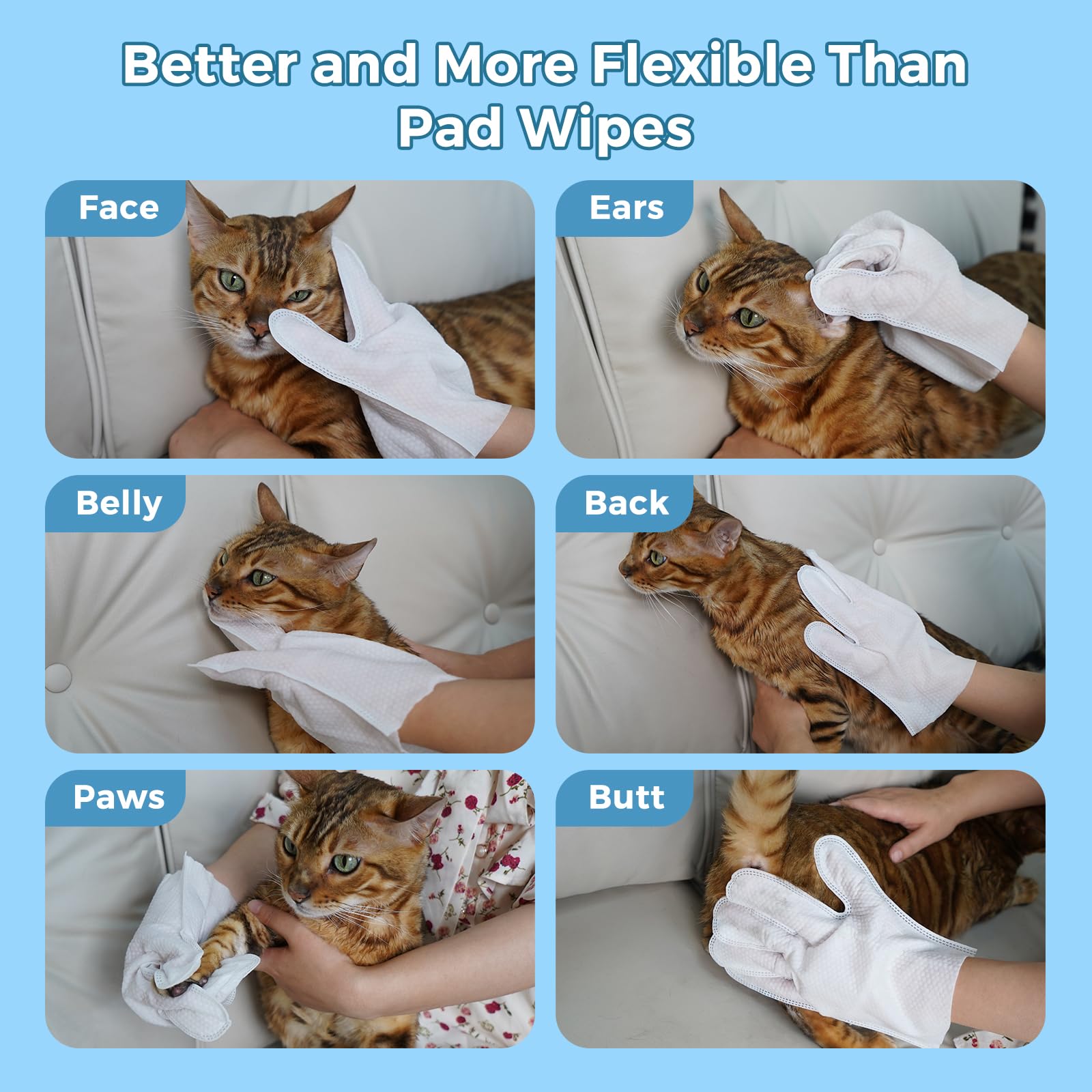 Vannon pearl-pattern fabric wipes feel thick and plush for gentle cleaning.