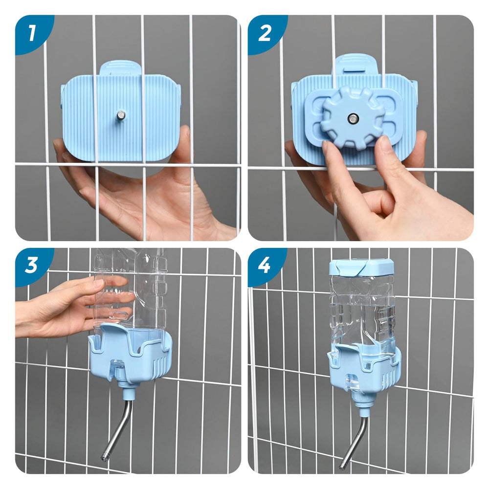 Vannon top-fill design allows quick refills without removing from cage.