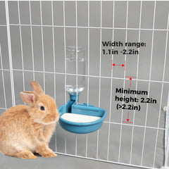 Vannon water bottle floating disk highlights splash-proof design for cleaner cages.