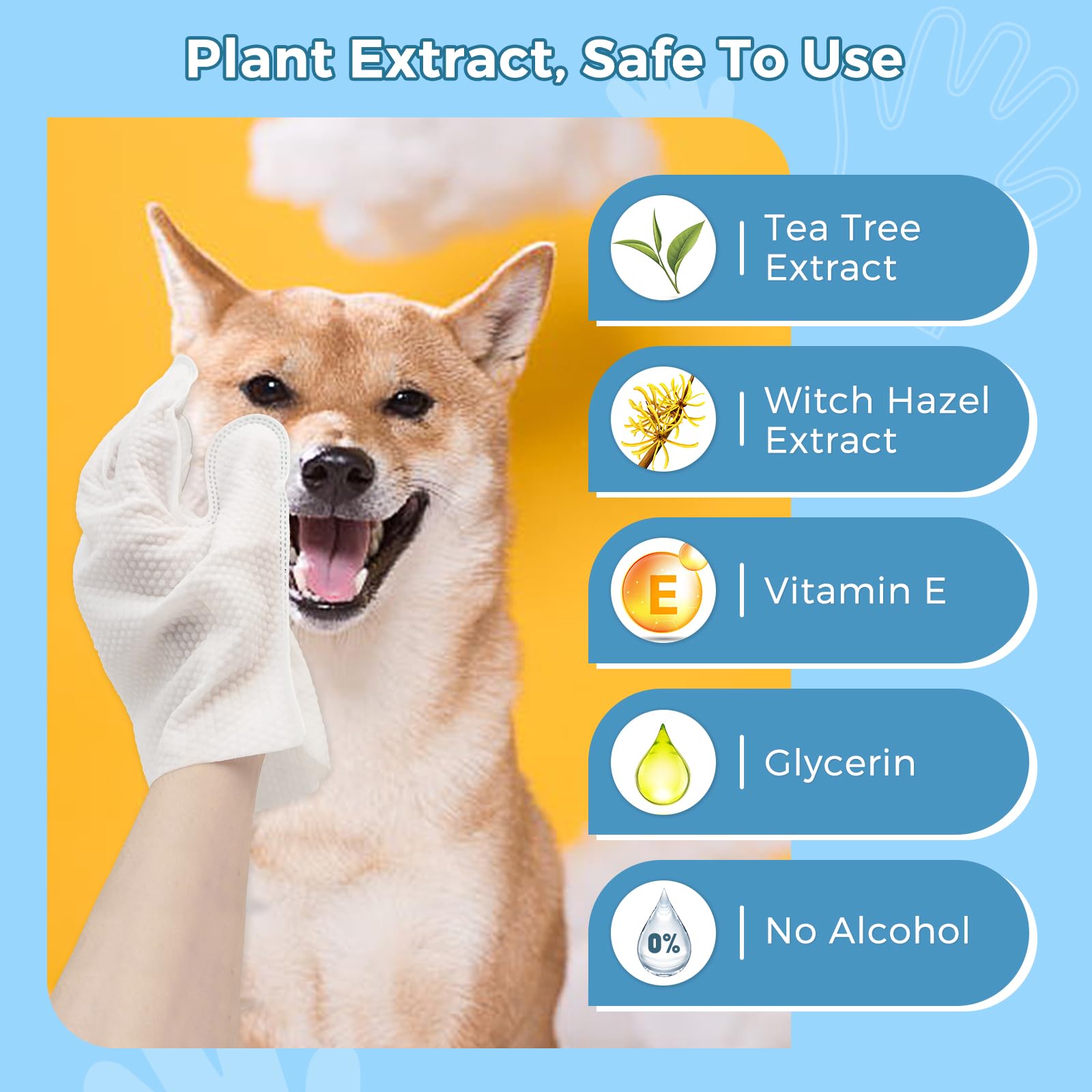 Vannon wipes cat paws cleaning shows easy mud or residue wipe-down