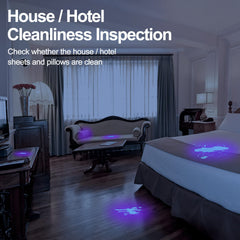 Vansky pet urine-detection shows stains on carpets and furniture clearly.