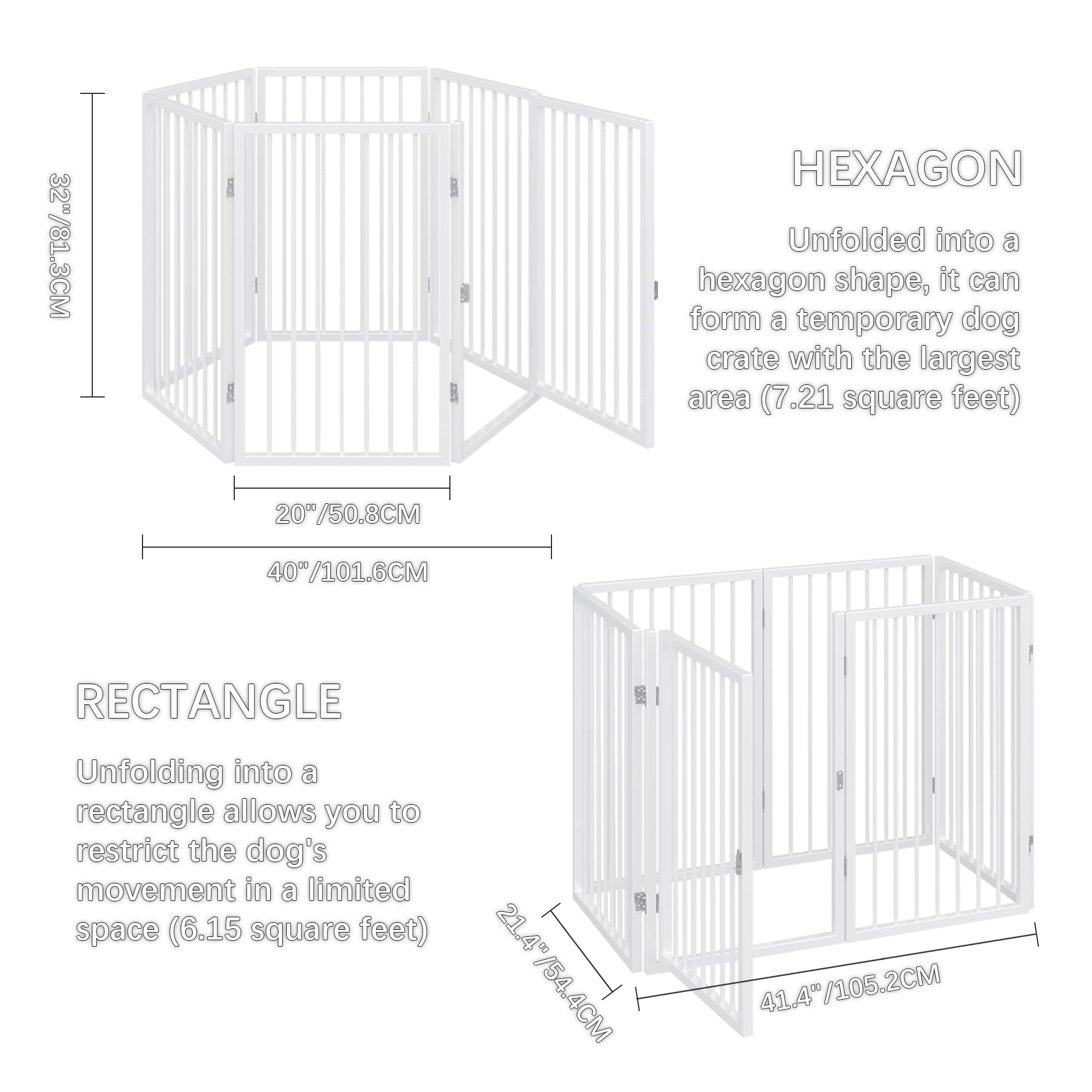 Vantas includes 2pcs support to stabilize the freestanding gate