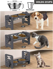 Vantic bamboo pet feeder with tilted platform for natural head alignment during meals.
