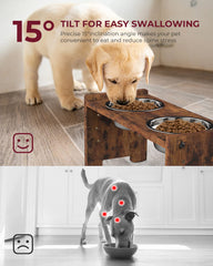 Vantic elevated dog bowls foldable and removable for easy storage